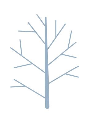 Flat Illustration Icon Hand drawn forest doodle element flat icon Cute trees