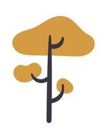 Icon Hand drawn forest doodle element flat icon Cute trees vector