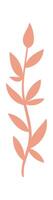 Hand drawn tree branch doodle element flat icon Illustration vector