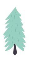 Hand Drawn Icon Hand drawn forest doodle element flat icon Cute trees vector
