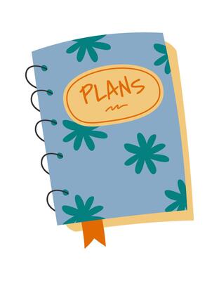 Notebook flat icon Morning routine Book