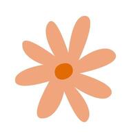 Hand drawn flowers doodle element flat icon Cute trees Illustration vector