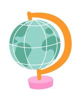 Globe for geography lessons flat icon vector