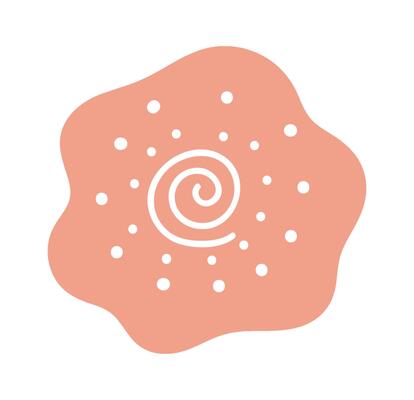 Hand drawn abstract wildflower flat icon Spring floral design Hand Drawn