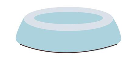 Dog metal food plate flat icon vector
