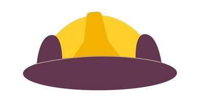 Protective helmet for fireman flat icon Illustration vector