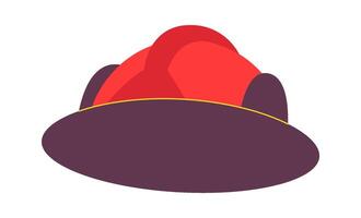 Protective helmet for fireman flat icon vector