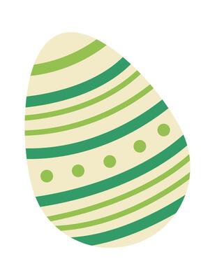 Colorful decorative egg flat icon Easter holiday element Flat Illustration