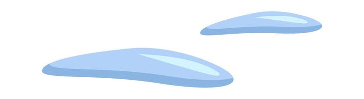 Puddle of water flat icon Wet place vector