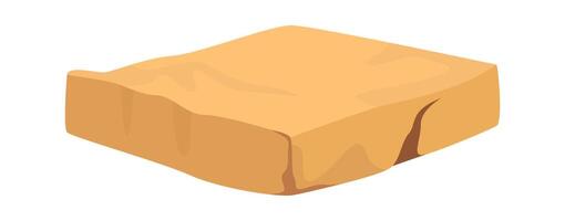 Damaged and broken cardboard box flat icon Paper packaging for parcel Flat Illustration Icon vector