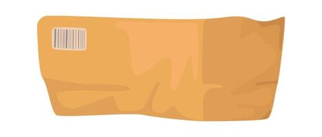 Damaged and broken cardboard box flat icon Paper packaging for parcel Hand Drawn Icon vector