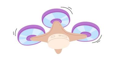 Wireless drone control flat icon Delivery service Modern technology Flat Illustration vector