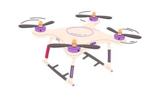 Wireless drone control flat icon Delivery service Modern technology Flat Illustration Hand Drawn Icon vector