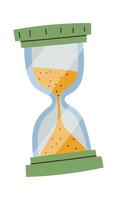 Old elegant sand table watch flat icon vector