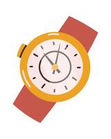 Elegant wrist watch flat icon Bracelet accessory vector