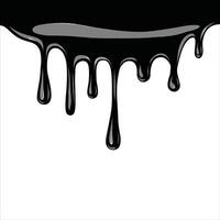 Liquid Drip Silhouette Black Ink, Paint, or Oil vector