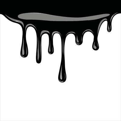 Liquid Drip Silhouette Black Ink, Paint, or Oil