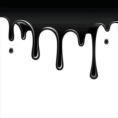 Dripping Fluid Icon Isolated Black Silhouette Design