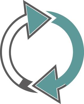 circular flechas símbolo representando actualizar o repetir vector