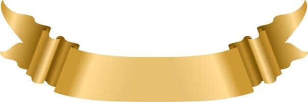 golden ribbon elegant unique vector