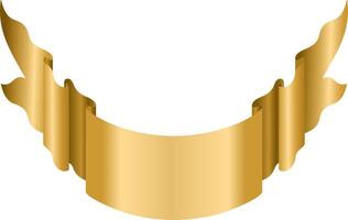 Golden Ribbon Banner Award Band vector
