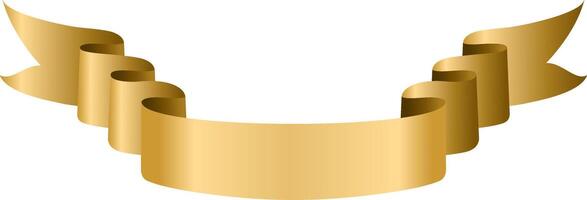 Golden Ribbon Banner for Award vector