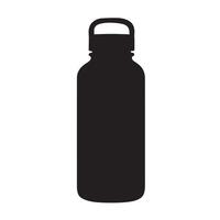 Black silhouette of a water bottle with a handle container vector