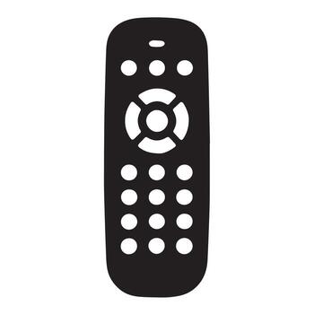 negro remoto controlar con blanco circular botones y direccional almohadilla vector