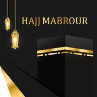 Kaaba banner template vector