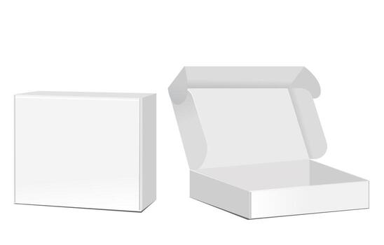 blanco cartón Bosquejo modelo. vector