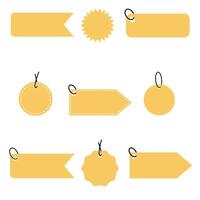 Price tag collection. Brown price tag set vector