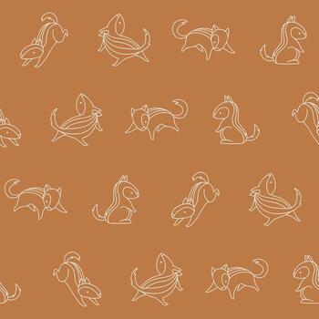 contorno ardilla sin costura modelo antecedentes para impresión tela superficie Moda envase vector