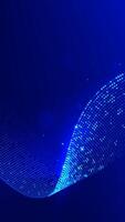 Blue dot wave background design vector