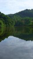 Scenic View of Lake and Mountains Landscape video