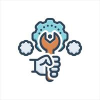 Color icon fixing vector
