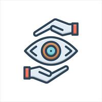 Color eye-care icon vector