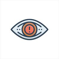 Color icon eye-mark vector