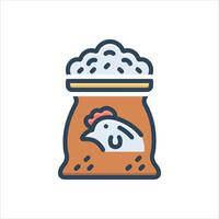 Color icon feeding vector