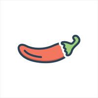 Color icon chili vector