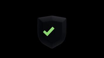 Shield Animation with alpha channel video
