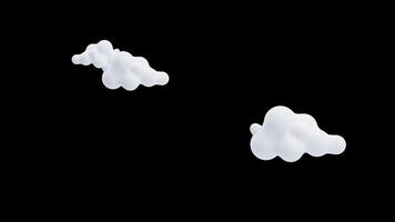 3D Animation of White Fluffy Clouds video