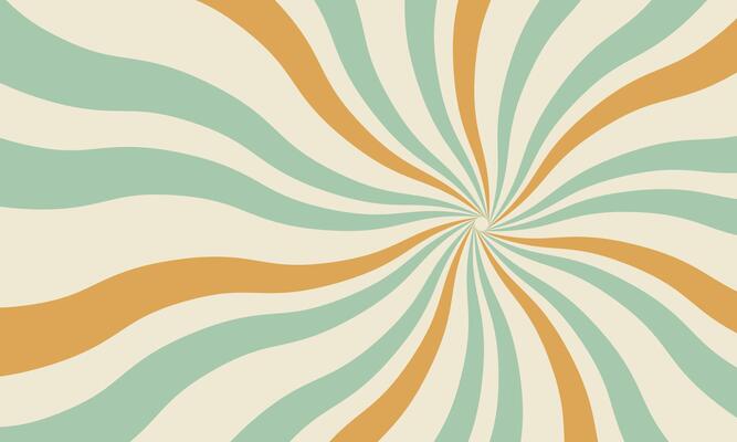 Colorful retro-style wavy spiral background. Groovy 70s-inspired abstract design with a dynamic and nostalgic aesthetic. Perfect for vintage posters, print, banners, social media graphic