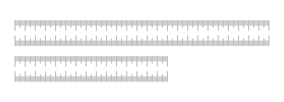 Metric rulers set. Measuring tool template. Scale for ruler in centimeters. Metrics indicator 15, 25 cm. Centimeters measuring scales. Measuring scales icons. vector