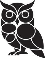 Stylish Geometric Owl Silhouette vector