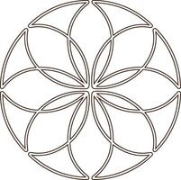Intricate Flower of Life Design for Spiritual or Decorative Use vector