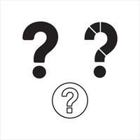 Three Different Question Mark Icons for Graphic Design vector