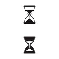 Two Classic Hourglass Icons Representing Time vector