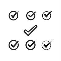 Simple Checkmark Icons Set for Digital Use vector
