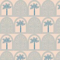 Palm tree geometric pattern design vector