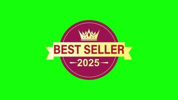 Animated Best Seller 2025 Badge for Product Promotion and Marketing Videos